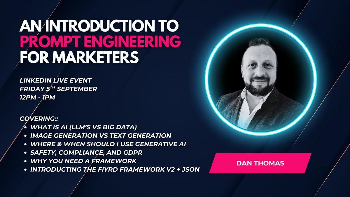 An Introduction to Prompt Engineering for Marketers (LinkedIn Live Recording)